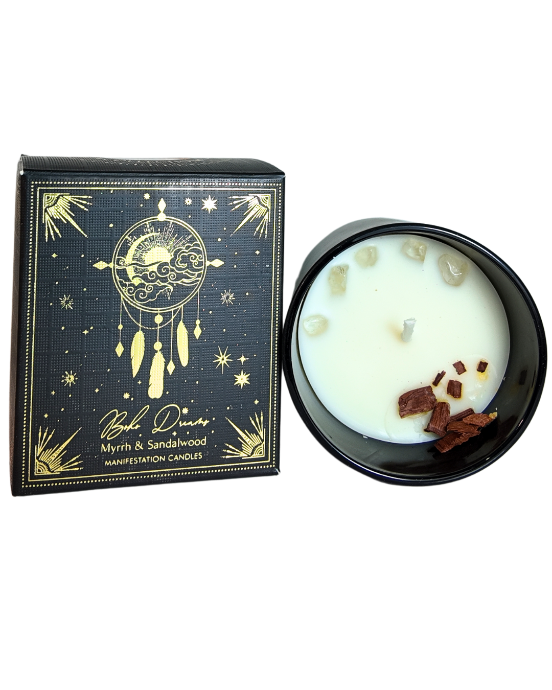 Vela Aromática de Mirra y Sándalo - Equilibrio Energético y Protección