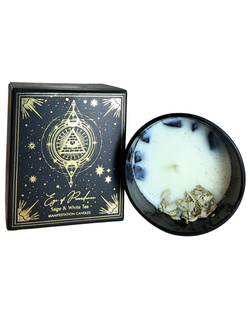 Vela Aromática de Salvia y Té Blanco - Purificación Espiritual y Armonía