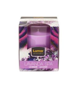 Vela Aromática Sabor Lavanda En Vaso De Cristal Duración 28 Horas