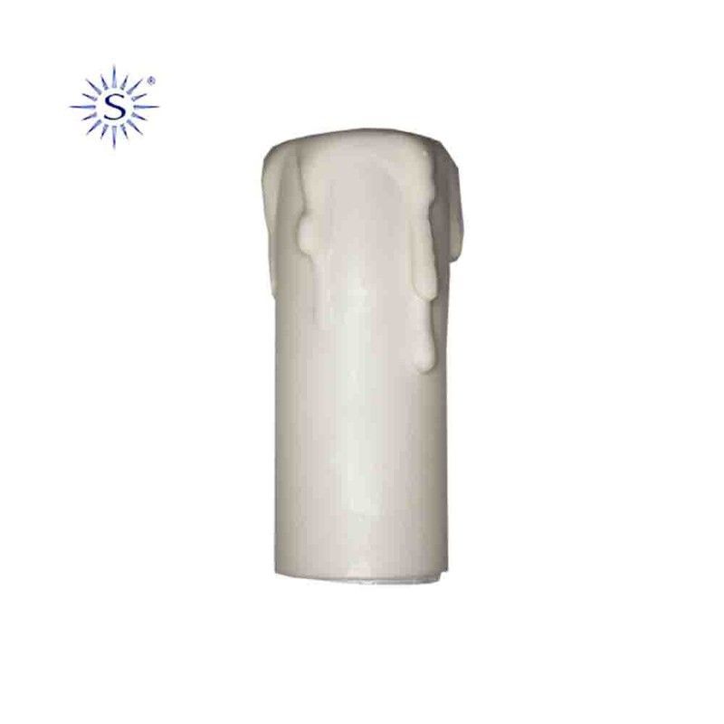 Vela corta para portalamparas e-14 blanco solera