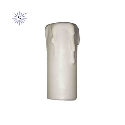 Vela corta para portalamparas e-14 blanco solera