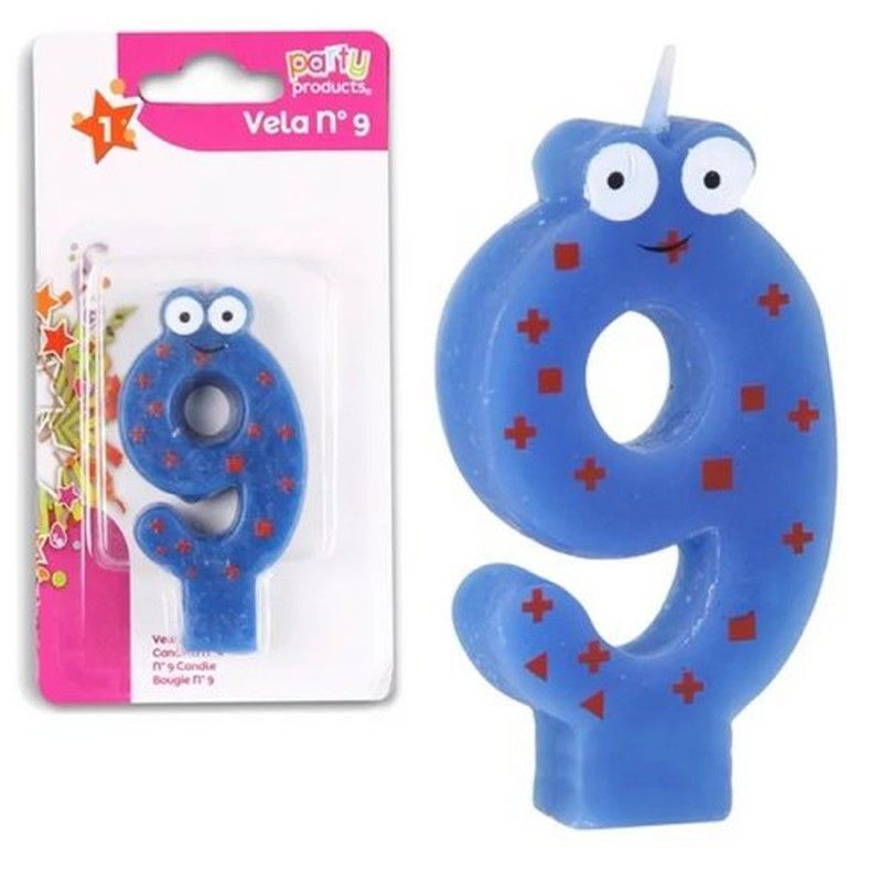 Vela Cumpleaños Con Ojos N.9 R-68548