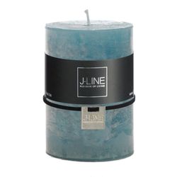 Vela de cera cilindro azul, 7x7x10 cm