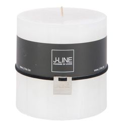 Vela de cera cilindro blanca, 10x10x10 cm