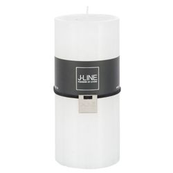 Vela de cera cilindro  blanca, 7x7x15 cm