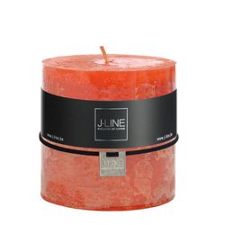 Vela de cera cilindro naranja, 10x10x10 cm