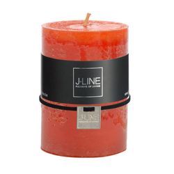 Vela de cera cilindro naranja, 7x7x10 cm