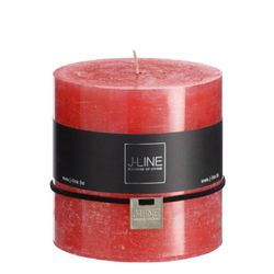 Vela de cera cilindro roja, 10x10x10 cm