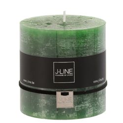 Vela de cera cilindro verde, 10x10x10 cm