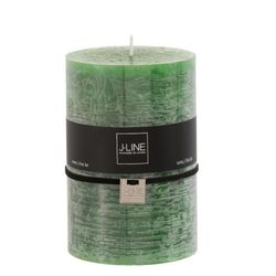 Vela de cera cilindro verde, 10x10x15 cm