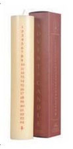 Vela decorada calendario adviento 4,5x24cm