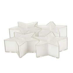 Vela Decorativa Estrella 4 Un. Blanca