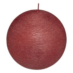 Vela Decorativa Redonda 10 Cm. Roja