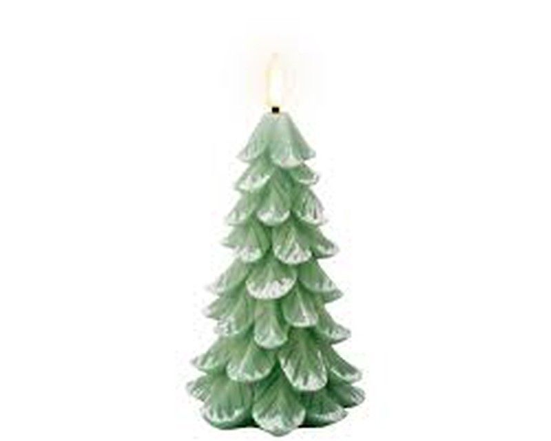 Vela LED en forma de árbol dia8.00-H16.50cm-1L color green/warm white