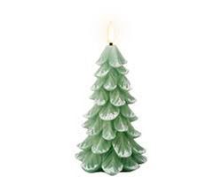 Vela LED en forma de árbol dia8.00-H16.50cm-1L color green/warm white