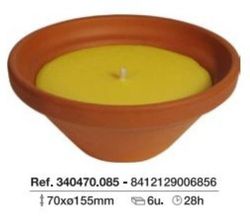 Vela Mosquitos Terracota Citronela 28H