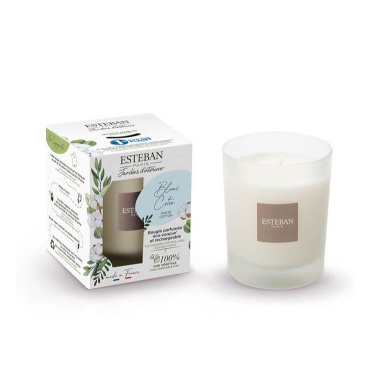 Vela Perfumada Algodón Blanco 180g Esteban Paris