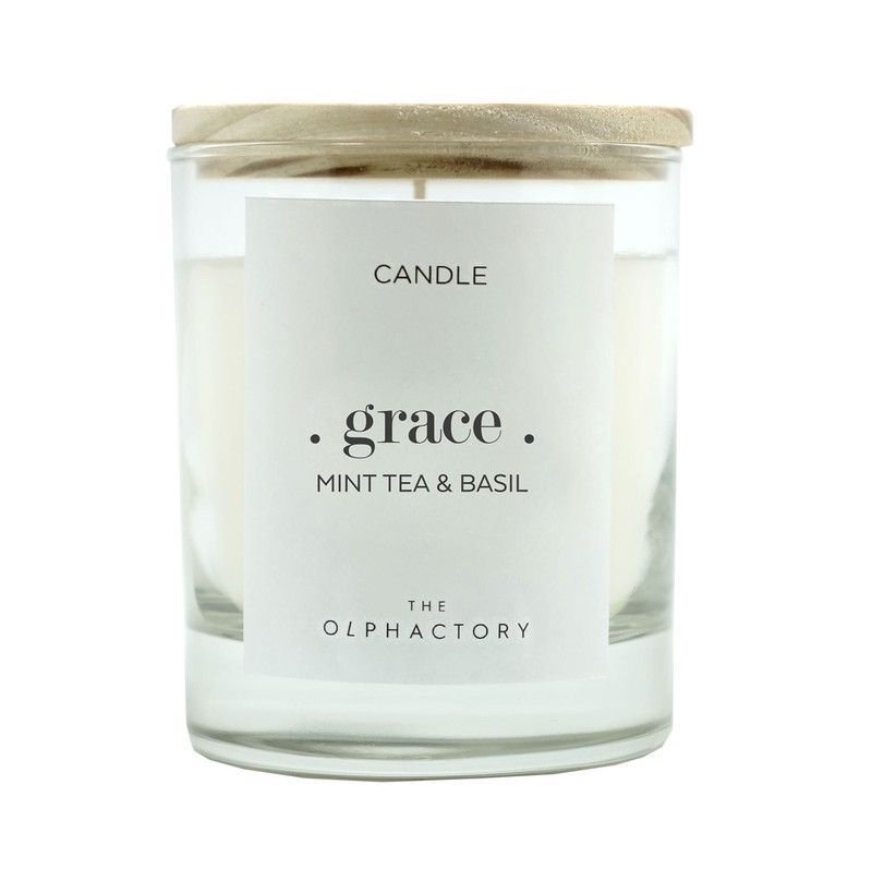 Vela Perfumada Te y Albahaca 200 grs The Olphactory