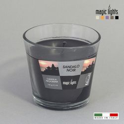 Vela perfumada vaso vidrio sándalo 150gr. Magic lights