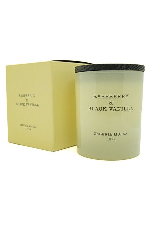 Vela Premium de 230Grs. Raspberry & Black Vanilla. Colección Boutique CERERIA MOLLA 1899. Handmade. +/- 50 horas