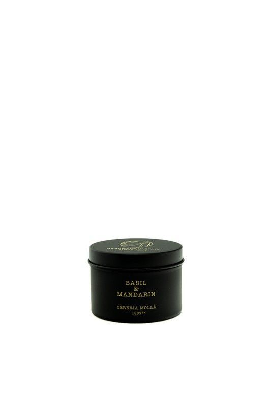 Vela Premium formato Lata. Basil & Mandarin. Colección Boutique CERERIA MOLLA 1899. Handmade. +/-50 horas