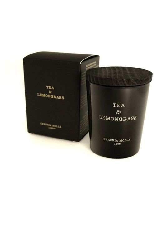Vela Premium mini de 70Grs. Tea & Lemongrass. Colección Boutique CERERIA MOLLA 1899. Handmade. +/-50 horas