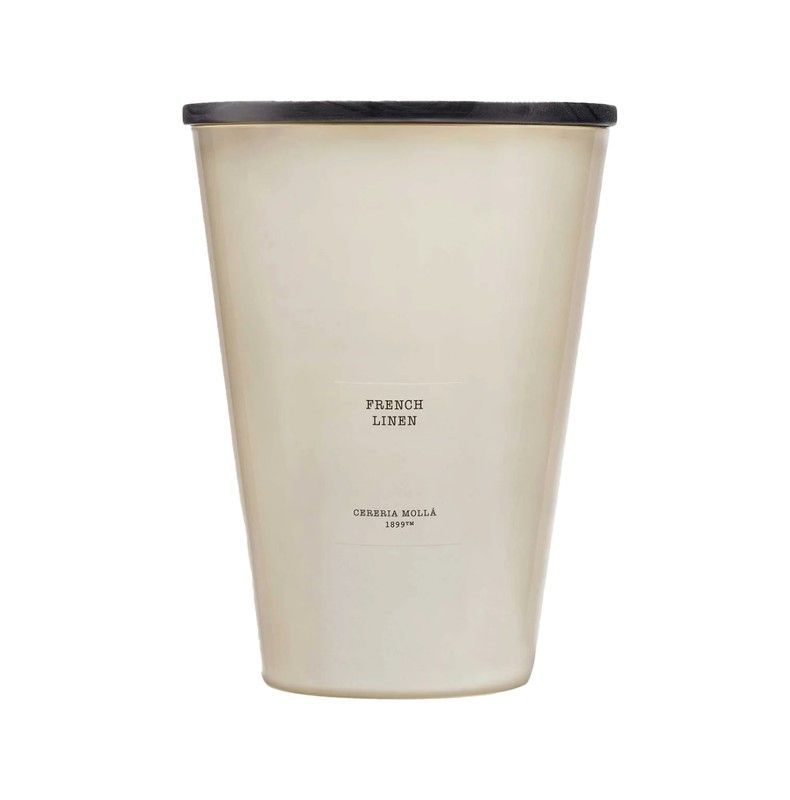 Vela Premium XXL de 3,5Kg. French Linen. Colección Boutique CERERIA MOLLA 1899. Handmade. +/- 250 horas