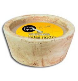 Vela vasija de piedra con citronela