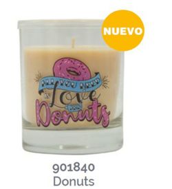 Vela Vaso Perf.Mensaje'Donuts'901840