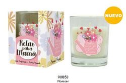 Vela Vaso Perf.Mensaje Mama Florecer