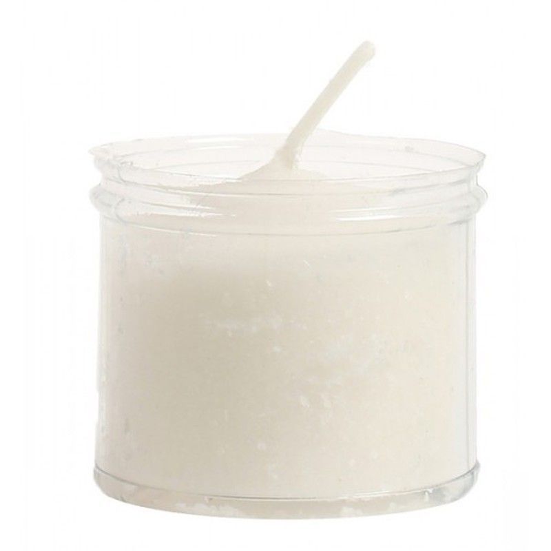 Vela Vaso Transparente Plástico 30H. (Diámetro 6 X H5Cm)