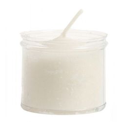 Vela Vaso Transparente Plástico 30H. (Diámetro 6 X H5Cm)