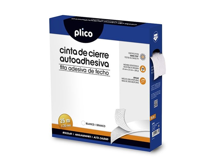 Velcro 25 m x 20 mm Blanco