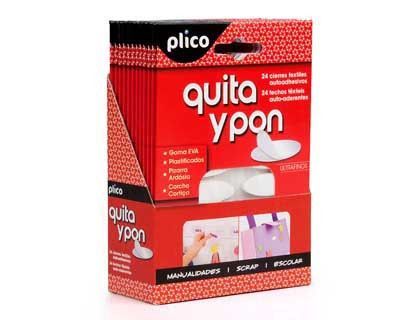 Velcro Autoadhesivo Ovalado Plico Quita y Pon Blister de 24 Unidades