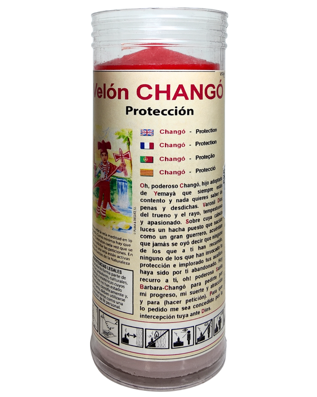 Velón con Oración a Changó - Fuerza, Justicia y Dominio Personal