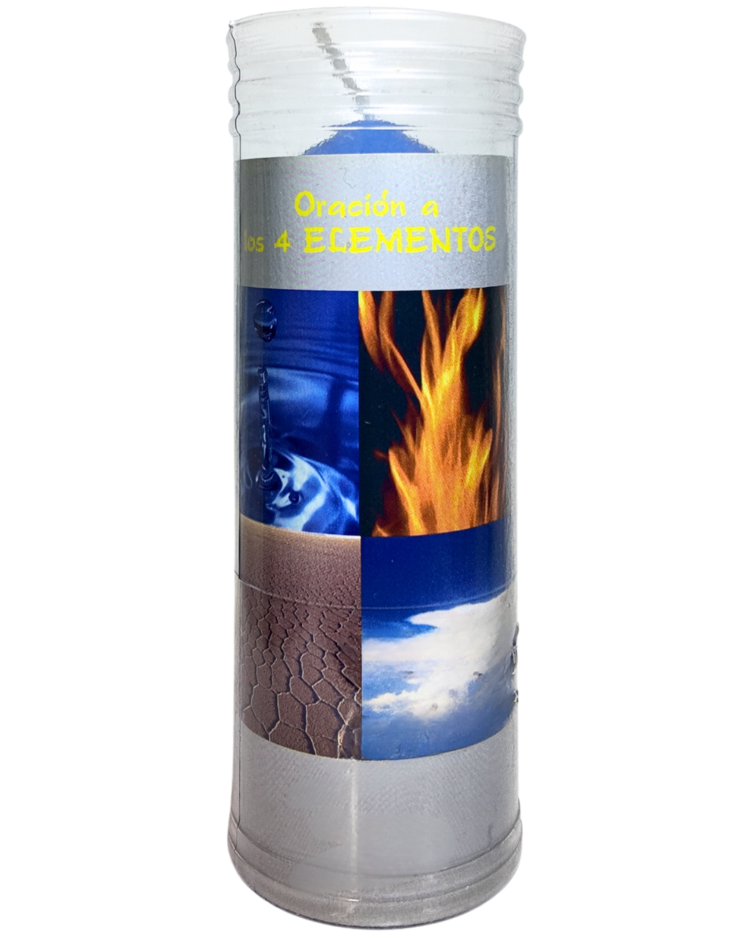 Velón con Oración a los 4 Elementos – Equilibrio y Protección
