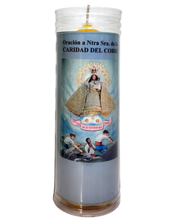 Velón con Oración a Nuestra Señora de la Caridad del Cobre