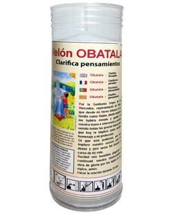 Velón con Oración a Obatalá - Sabiduría y Justicia