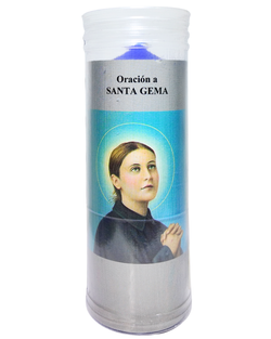 Velón con Oración a Santa Gema - Consuelo y Fortaleza