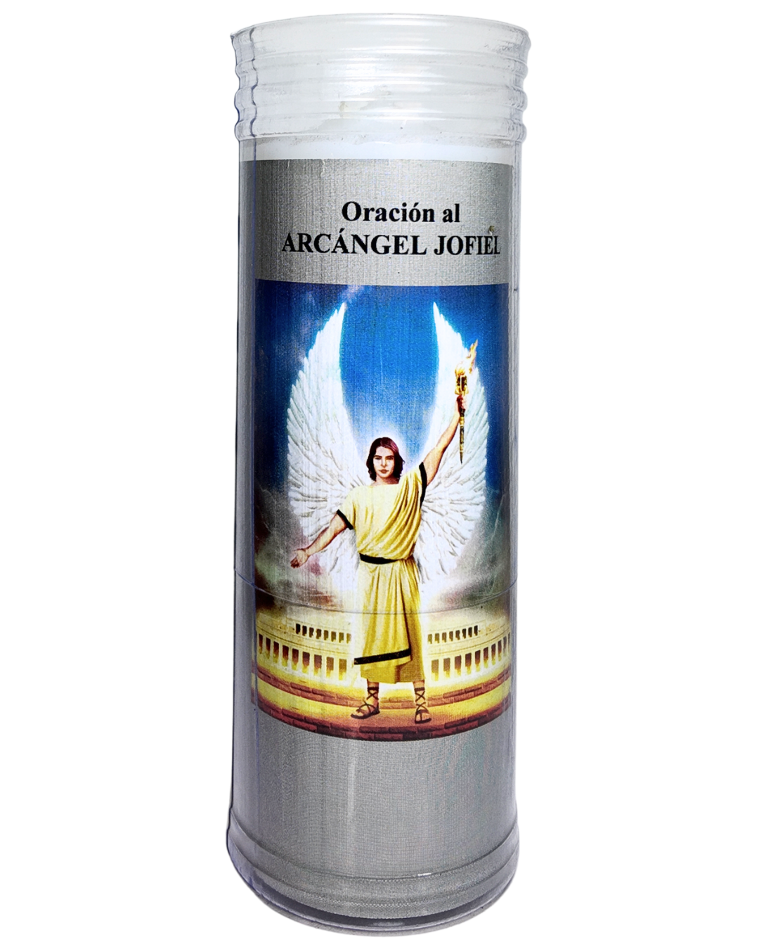 Velón con Oración al Arcángel Jofiel – Claridad y Pensamiento Positivo