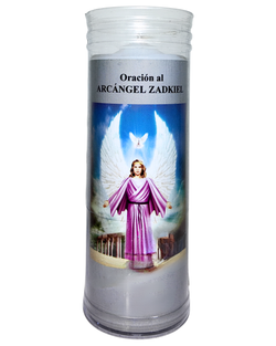 Velón con Oración al Arcángel Zadkiel – Perdón y Transformación