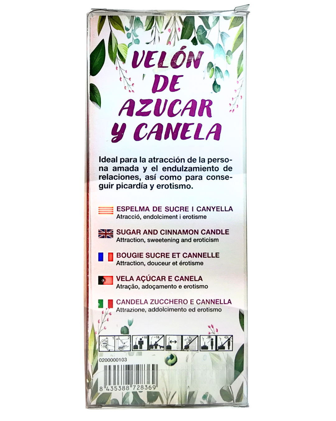 Velón de Azúcar y Canela - Atracción, Dulzura y Unión