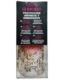 Velón Herboreo Protección Infancia y Embarazos - Cuidado, Energía Suave y Armonización