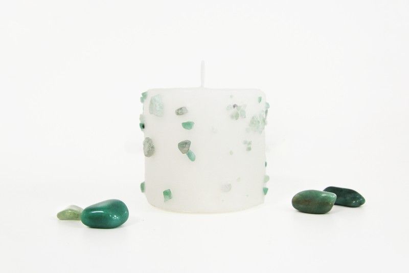 Velón Mineral Cuarzo Verde