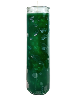 Velón Verde Oscuro - Prosperidad y Crecimiento Espiritual