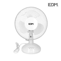 Ventilador de sobremesa blanco 25w ø aspas 23 cm edm