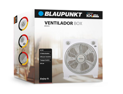 Ventilador de suelo blaupunkt box fan 45w 30cm diametro 5 aspas 3 velocidades con temporizador y rejilla