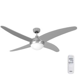 Ventilador De Techo Modelo Caspio. Color Plateado/Niquel. Potencia: 60W Aspas: Ø132Cm Con Mando A Distancia Edm