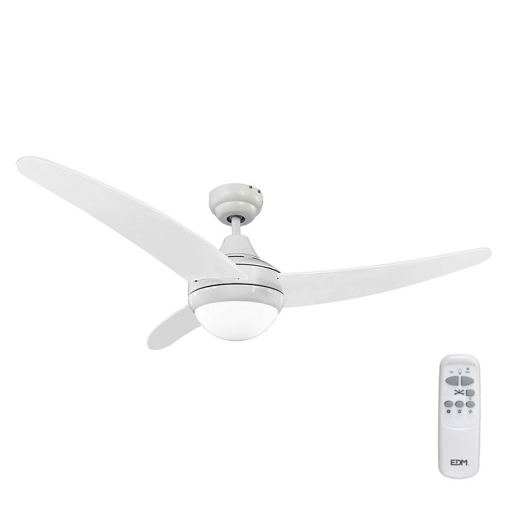 Ventilador De Techo Modelo Egeo. Color Blanco. Potencia: 60W Aspas: Ø122Cm Con Mando A Distancia Edm