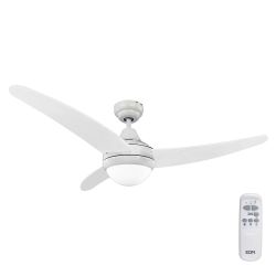 Ventilador De Techo Modelo Egeo. Color Blanco. Potencia: 60W Aspas: Ø122Cm Con Mando A Distancia Edm